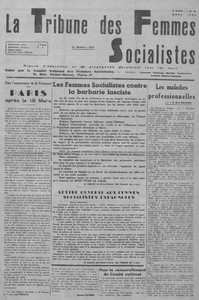 La Tribune des femmes socialistes / 1938 Image 1
